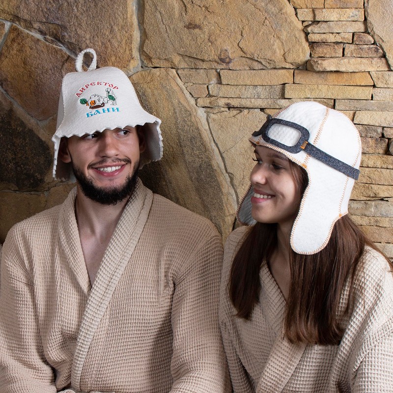 Pilot Sauna Hat Wool Mens Sauna Hat for Men Aviator