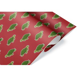 Cute Turtle Wrapping Paper Premium Gift Wrap Christmas Birthday Party Decoration (20 inch x 30 inch sheet)