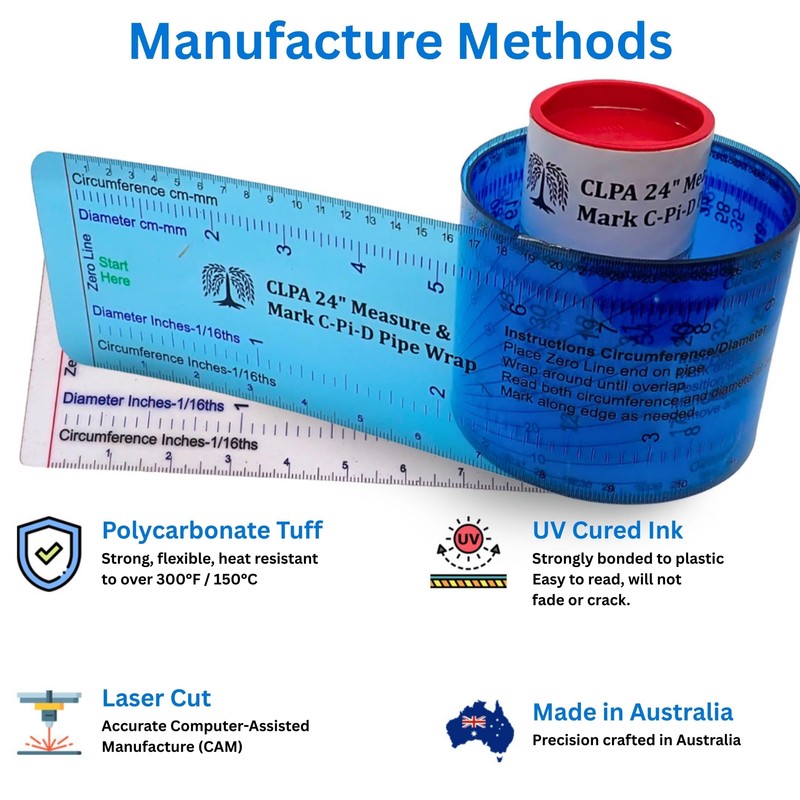 CLPA 24" Diameter Measure & Mark C-Pi-D Pipe Wrap Around