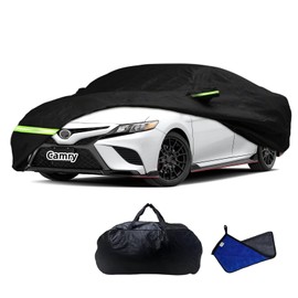 2026 Upgraded Car Cover for Toyota Camry LE XSE XLE Hybrid SE Sedan 1996-2026, Waterproof Full Exterior Car Covers Windproof Snow Proof Rain Sun Hail Protection with Door Zipper & Inner Cotton