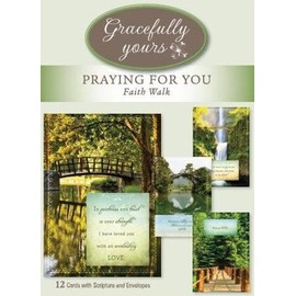 Gracefully Yours Praying for You - Faith Walk Greeting Cards Featuring Heather Tocquigny, 12, 4 Designs/3 Each with Scripture Message