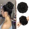 FESHFEN Messy Bun Hair Pieces - Large Wavy Curly Elastic