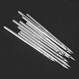 Juego de 10 piezas/juego de agujas, DBx1 9 # 11 # 12 # 14 # 16 # 18 #, 6 tipos de superficie lisa Máquina de coser industrial para el hogar Agujas de metal Kit mixto Accesorios