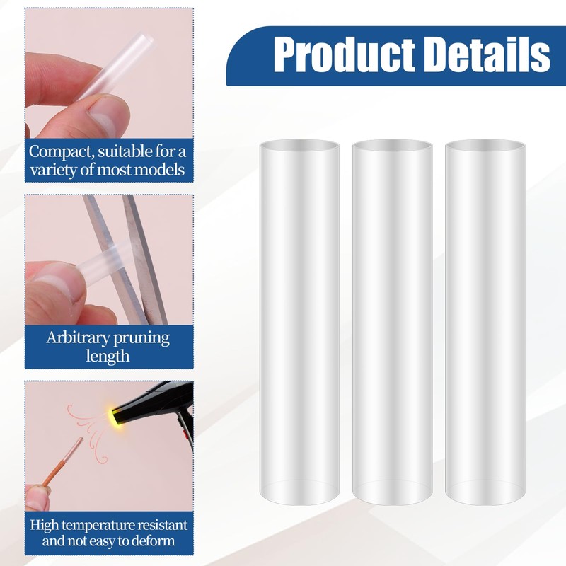 JJUNW 20Pcs lear Heat Shrink Shoelace, 0.2 Inch Heat Shrink