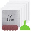 Boocalny 6 Pcs 12x12 Inch Drywall Repair Kit, Self-Adhesive Mesh