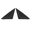 2pcs Rear Left Right Window Louver Bright Black Side Window