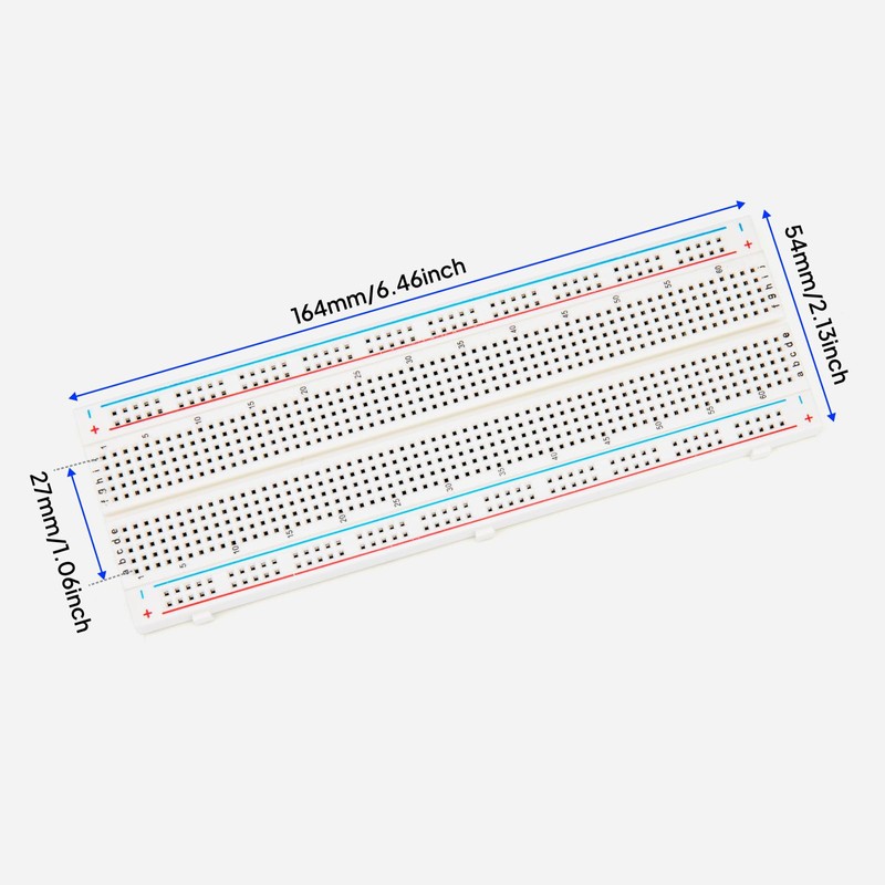 ELEGOO 3pcs Breadboard 830 Point Solderless Prototype PCB Board Kit