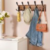 Kuhome 2pcs Coat Rack Wall Mount Wooden Hat Rack for