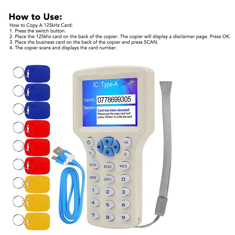 NFC Card Copier IC Card Reader ID Key Writer 10