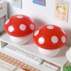 Cabilock Mushroom Mini Trash can with Lid, Cute Desktop Wastebasket,