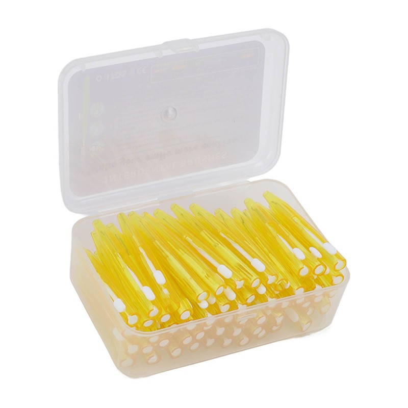 60Pcs Interdental Brush Practical Slim Braces Cleaner with PP Handle