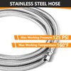 (1 Pack) HeSun 5-FT Ice Maker Supply Line, 1/4" Compression