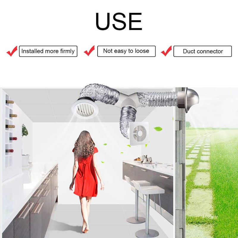 MyLifeUNIT 3 Way Duct Connector, Duct Splitter for Exhaust Fan