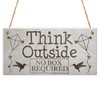RED OCEAN Think Outside No Box Inspiration Motivation Gift Hanging