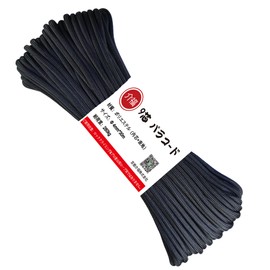 Paracord, 9 Cores, 0.16 inches (4 mm), Length 98.8 ft (30 m), Load Capacity 656.6 lbs (280 kg), Tent Rope, Guy Line, Parachute Cord, For Tents and Tarps, Outdoor Activities, Camping, Multipurpose Guy Rope, Perfect for Knitting and Securing (Black, 98.8 f