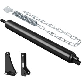 Sartatue Storm Door Closer, Heavy Duty Screen Door Closers with Protector Chains Spring, Storm Door Bracket Kit Compatible with Andersen/Emco/Larson/40201 (Closer and Chain, 1 Pack(Black))