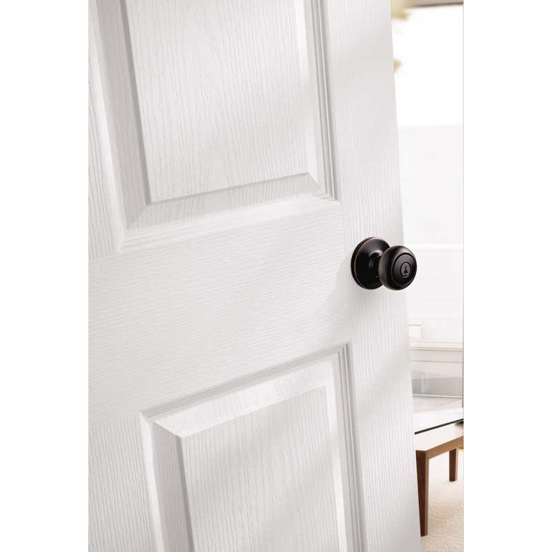Kwikset 94002-862 Cove Keyed Entry Knob Featuring Smartkey Security In