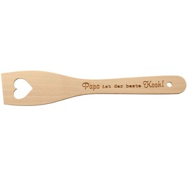 Spruchreif Wooden Spatula with Heart – Spatula with Engraving Papa ist der beste Koch · Gifts for Dad · Gifts for Men · Birthday · Christmas