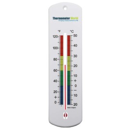 Large 240mm Outdoor Thermometer for Garden - Can be used as a Greenhouse Thermometer or Home Office Room Indoor Wall Outside (Multi-Colour)
