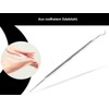 Double instrument cotton hook - spatula - cuticle pusher