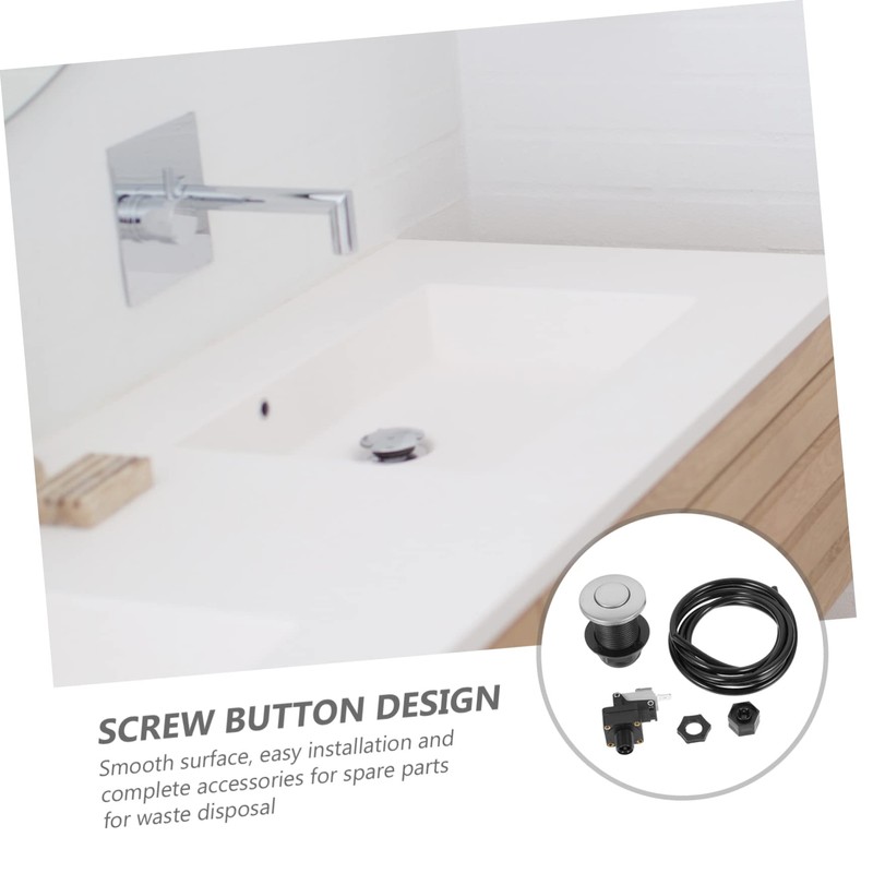 DOITOOL 2sets Garbage Disposal Air Button Bathtub Pneumatic Button Easy