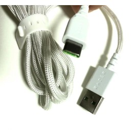 USB C to USB Data Charging Cable Compatible with Razer Viper V2 Pro/DeathAdder V3 Pro/Basilisk V3 Pro Wireless Gaming Mouse (White)