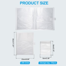 uxcell 1 Set Clear Earring Organizer Book, Travel Jewelry Organizer Earring Storage Case with Pocket for Necklace Bracelet Ring Holder (288 Grids)