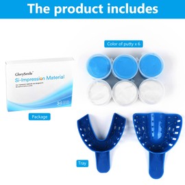 Dental Impression Tray, Dental Impression Kit, Reusable, High Quality and Robust for Dental Practice and Home Use, Pack of 2