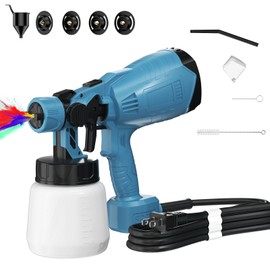 Paint Sprayer Tool 1000W High Power Electric Spray Paint Gun Easy to Clean for DIY Furniture Cabinets Fence Walls (Blue)