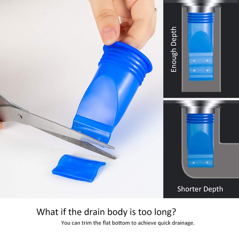 HLZC Drain Backflow Preventer, One Way Valve, Adjustable Silicone Sink