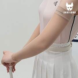 골프 팔토시 스타킹 자외선차단 기능성 쿨링 암 슬리브 스타킹 손등커버 스킨색 남녀공용 Golf Arm Sleeves with UV Protection - Cooling Sleeve Stockings for Hands and Arms in Skin Color, Unisex, 03. 팔토시스타킹 × 양쪽 손등형 × 1세트
