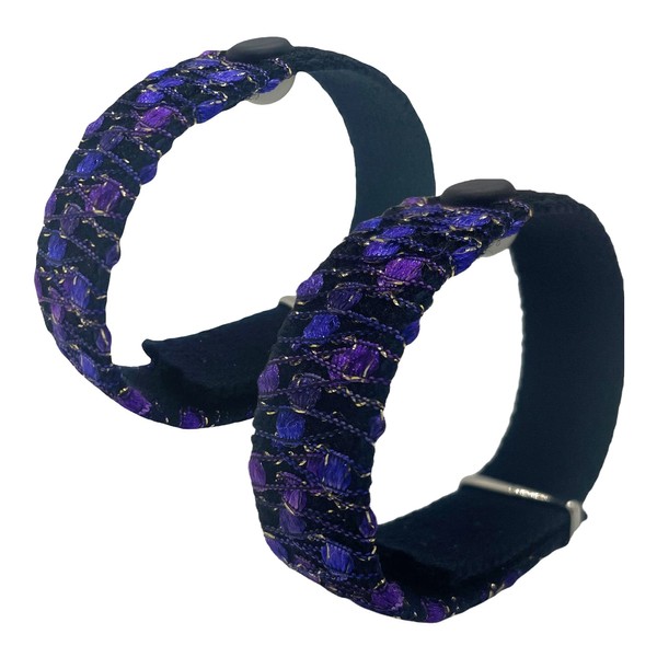 AcuBracelet Anti-Nausea Bracelets- Adjustable Motion Sickness Relief- Seasickness- Stress- Vertigo (Pair) Purple (Small/Child 6.5")