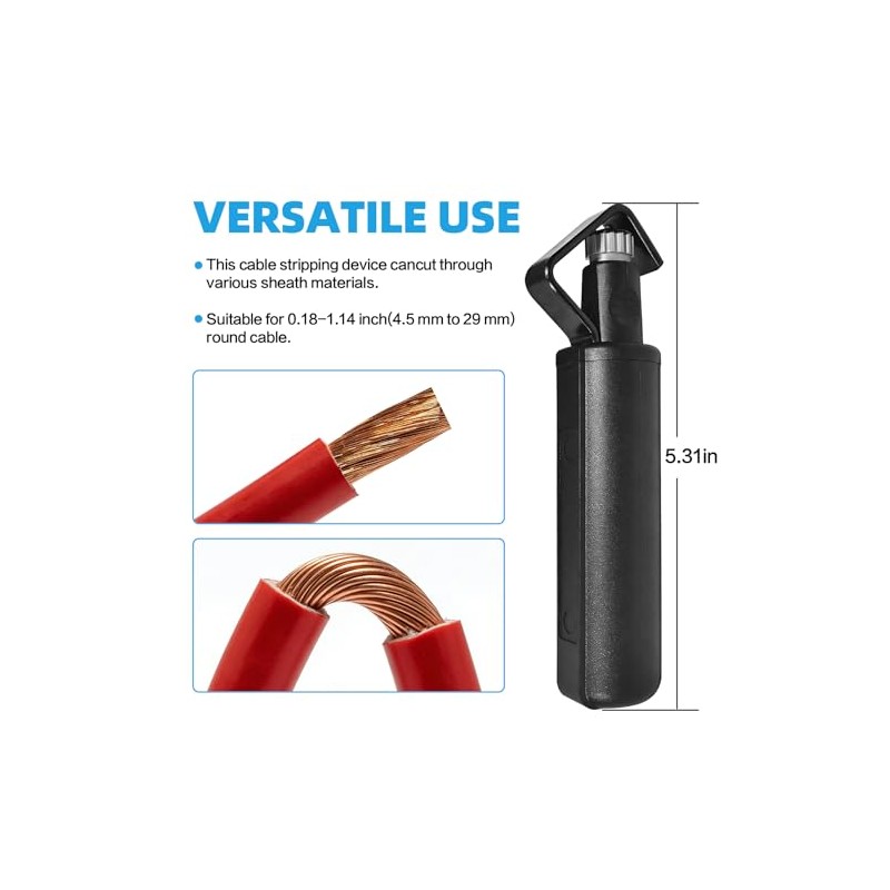 Herramienta pelacables de cables, 【3/16 pulgadas – 1 1/8 pulgadas