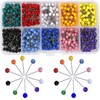 600Pieces Pins for Pinboard,Drawing Push Pins Map Pins Colourful Push