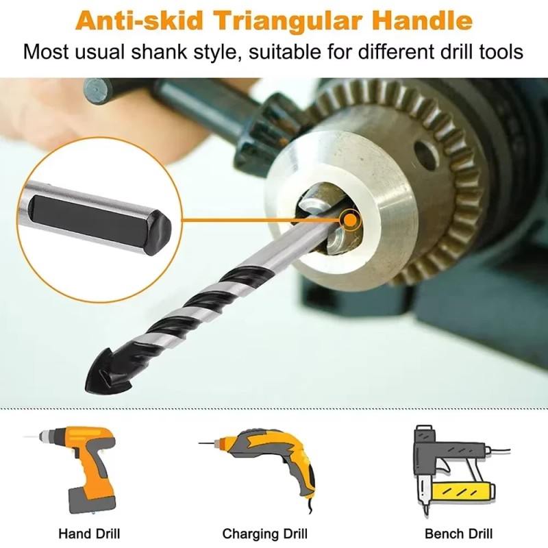Unbranded 10Pcs Carbide Tungsten Drill Bit Set for Ceramic Tile
