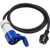 Meister CEE adapter cable, 1.5 m cable, CEE coupling and