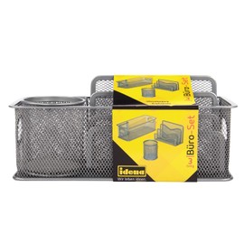 Idena 354018 3-Piece Office Set Silver