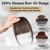 mtuihfo Clip in Fringe,Human Hair Fringe Clip in Hair Extensions,Bangs