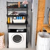 Supfirm 3-Tier Height Adjustable Washing Machine Storage Rack, Bathroom Large