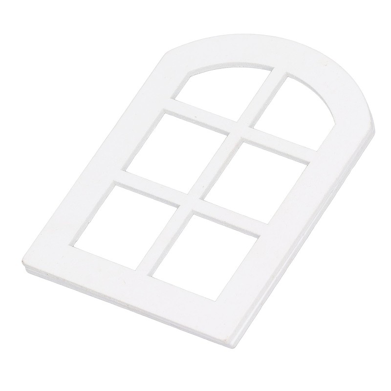 6PCS Dollhouse Windows Miniature Window Frame Ornament 1:12 Scale Dollhouse