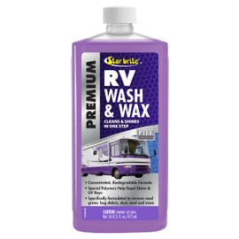 STAR BRITE RV Wash & Wax - One-Step Concentrated Cleaner, UV Protection - Ideal for RV, Camper Cleaning - 16 OZ (071516P)