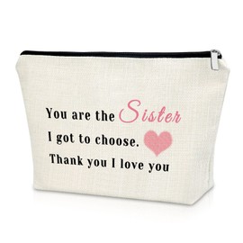 Friendship Appreciation Gift for Women Makeup Bags for Sister Friendship Gifts for Women Birthday Graduation Wedding Thank You Gifts for Friend Soul Sister Colleague Cosmetic Bag Cosmetic Travel Pouch