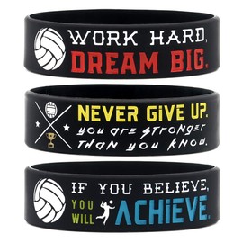 Inkstone Motivational Volleyball Wristbands with Sports Quotes Gifts Jewelry Accessories Team Awards