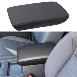 ZOXOQ Center Console Armrest Cover for Nissan Frontier Accessories 2022 2023 2024 2025, Leather Arm Rest Protective Pad, Middle Console Interior Cushion, Seat Box Lid Trim (Black Stitches)