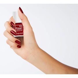 10+Free Plant-Based Clean Nail Polish (Red Ruby Beauty)