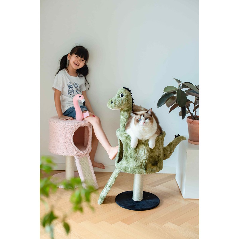 Catry Cat Tree with Scratching Post - Animal Cat Tower
