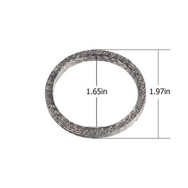 HZEL 2PCS Car Exhaust Gasket, OEM# 65324-83A Graphite Steel Mesh Vehicle Exhaust Washer, Auto Replacement Accessories, Compatible with 1984-later Touring Sportster Dyna Softail