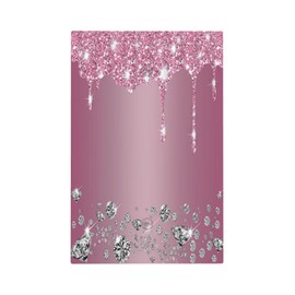 Wpshijia Switch Plates Sparkling Diamonds Pink Silver Glitter Drops 1 Gang Light Switch Cover No Device Wall Plate Decorative Blank Switchplate Electrical Faceplate for Bathroom Home Art Panel Decor