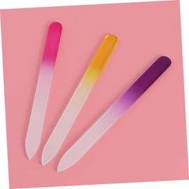 FRCOLOR 3pcs Glass Nail Files Premium Pedicure Finger Nail Care Tools for Smooth Polished Fingernails Non-Porous for Manicure Use
