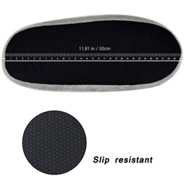 SIVENKE Reusable Shoe Cover 5 Pairs Non-Slip Boots Cover Flannel Washable Overshoes for Household Indoor Workplace Grey